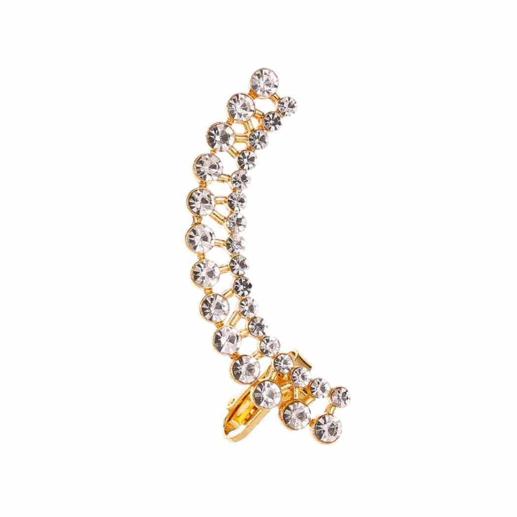 Women's Luxury Bijoux Zircon Crystal Ear Clip - Fashion Jewelry - A.A.Y FASHION