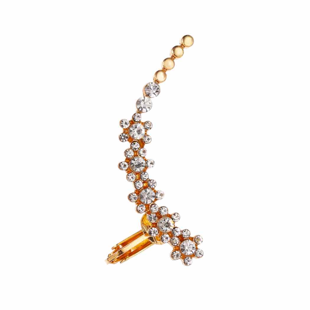 Women's Luxury Bijoux Zircon Crystal Ear Clip - Fashion Jewelry - A.A.Y FASHION