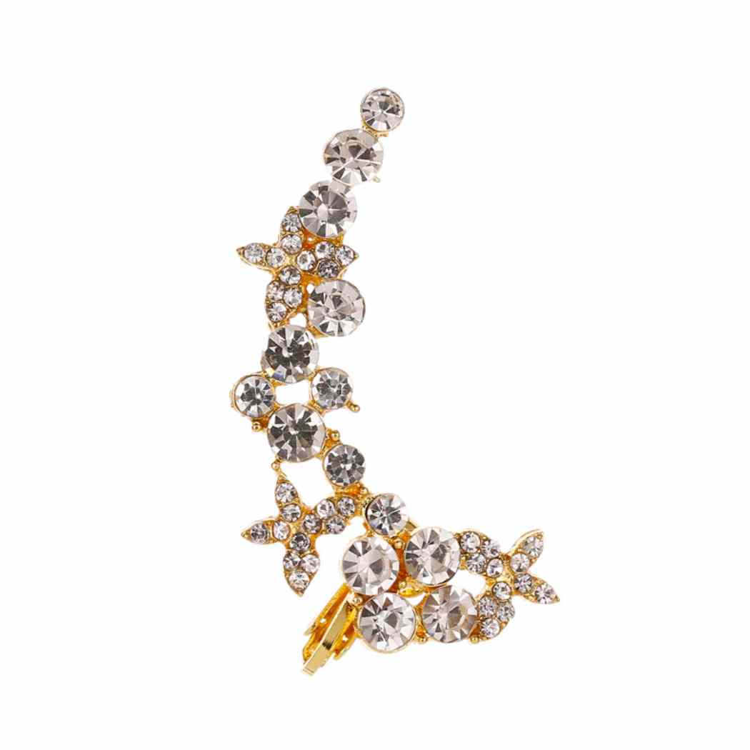 Women's Luxury Bijoux Zircon Crystal Ear Clip - Fashion Jewelry - A.A.Y FASHION