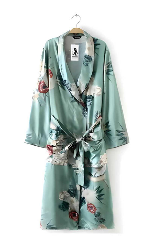 Maxi Kaftan Kimono Robe - Women's Long Floral Cardigan - A.A.Y FASHION