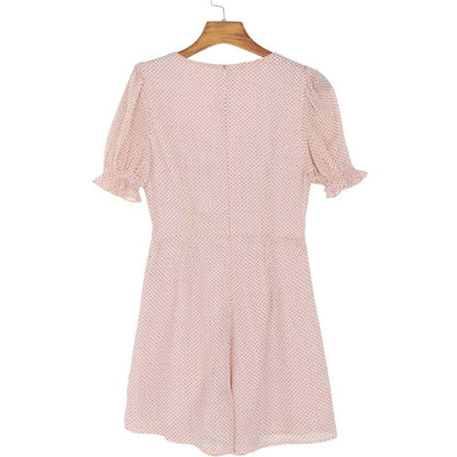 A.A.Y - Pink Polka Dot Puff Sleeve Mini Dress