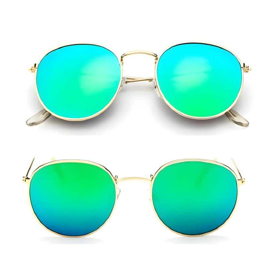 Women's Round Metal Frame Sunglasses - Unisex - Various Colors - A.A.Y FASHION