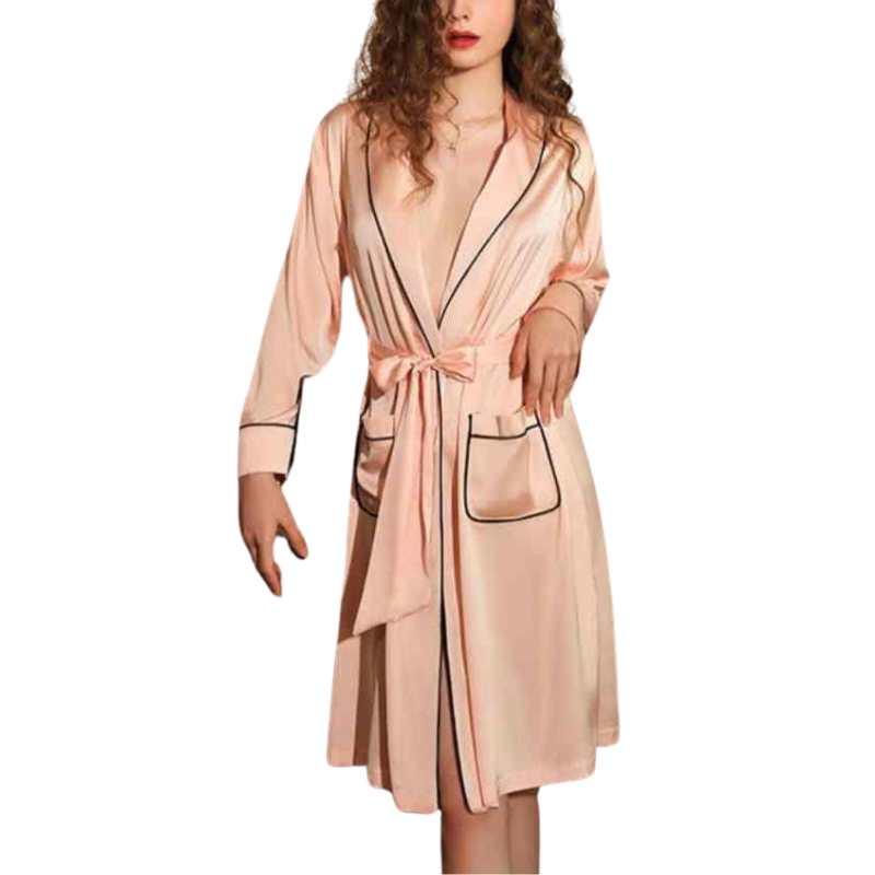 Women's Satin Night Robe Women's Bridal Kimono - A.A.Y FASHION