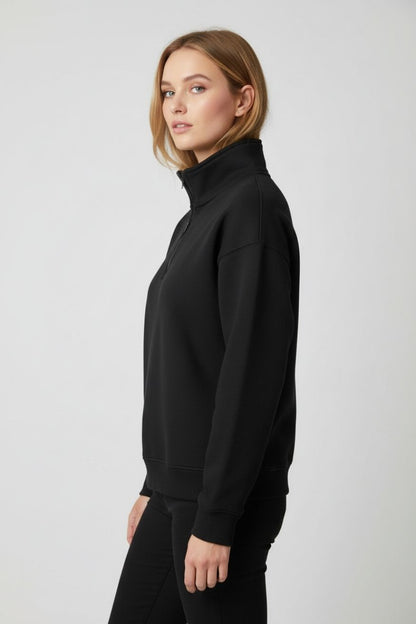 A.A.Y CORE Women’s Heavyweight Quarter‑Zip Sweatshirt, PODpartner
