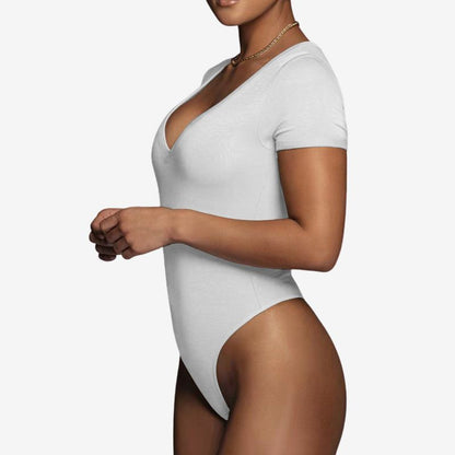 Women’s Cotton V‑Neck Bodysuit, BuckyDrop