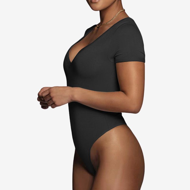 Women’s Cotton V‑Neck Bodysuit, BuckyDrop