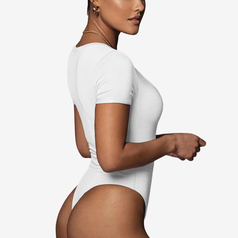 Women’s Cotton V‑Neck Bodysuit, BuckyDrop