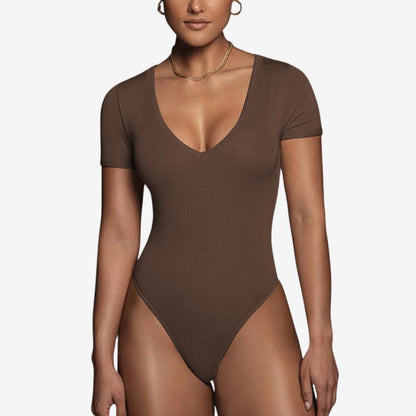 Women’s Cotton V‑Neck Bodysuit, BuckyDrop