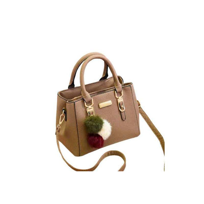 Faux Leather Handbag with Long Shoulder Straps - A.A.Y FASHION