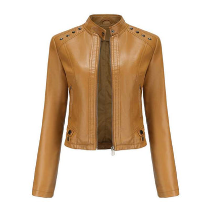 Women’s Faux Leather Jacket in Solid Colors, Heyang Industrial Co., Ltd