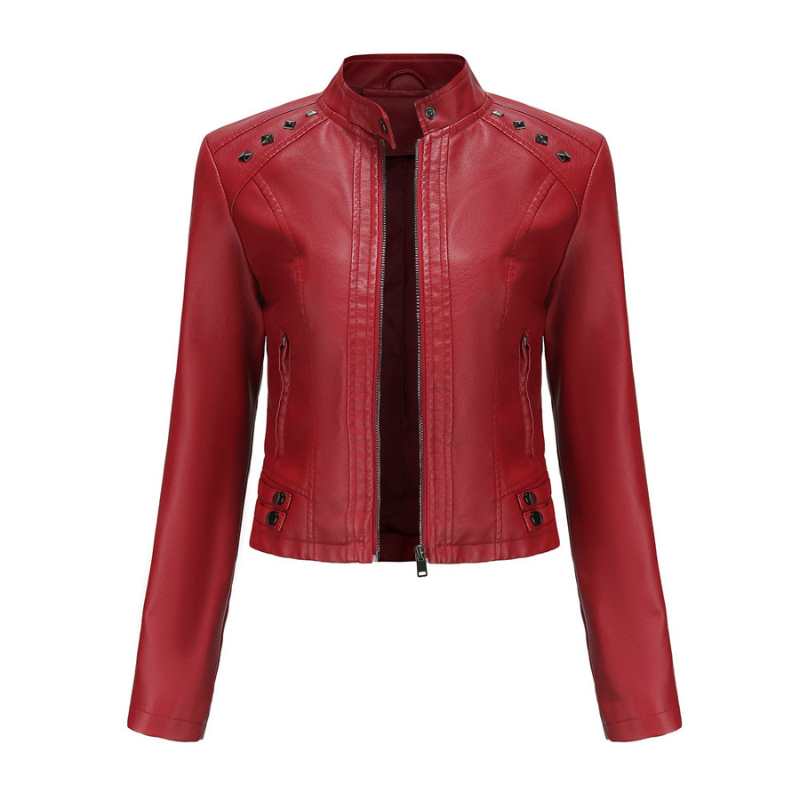 Women’s Faux Leather Jacket in Solid Colors, Heyang Industrial Co., Ltd 