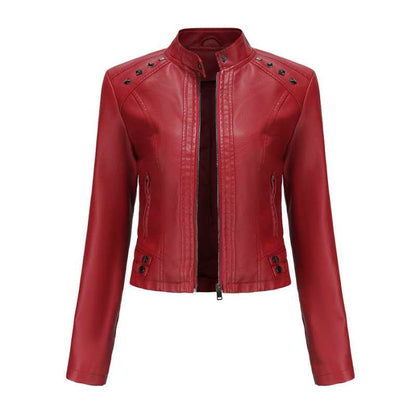 Women’s Faux Leather Jacket in Solid Colors, Heyang Industrial Co., Ltd 