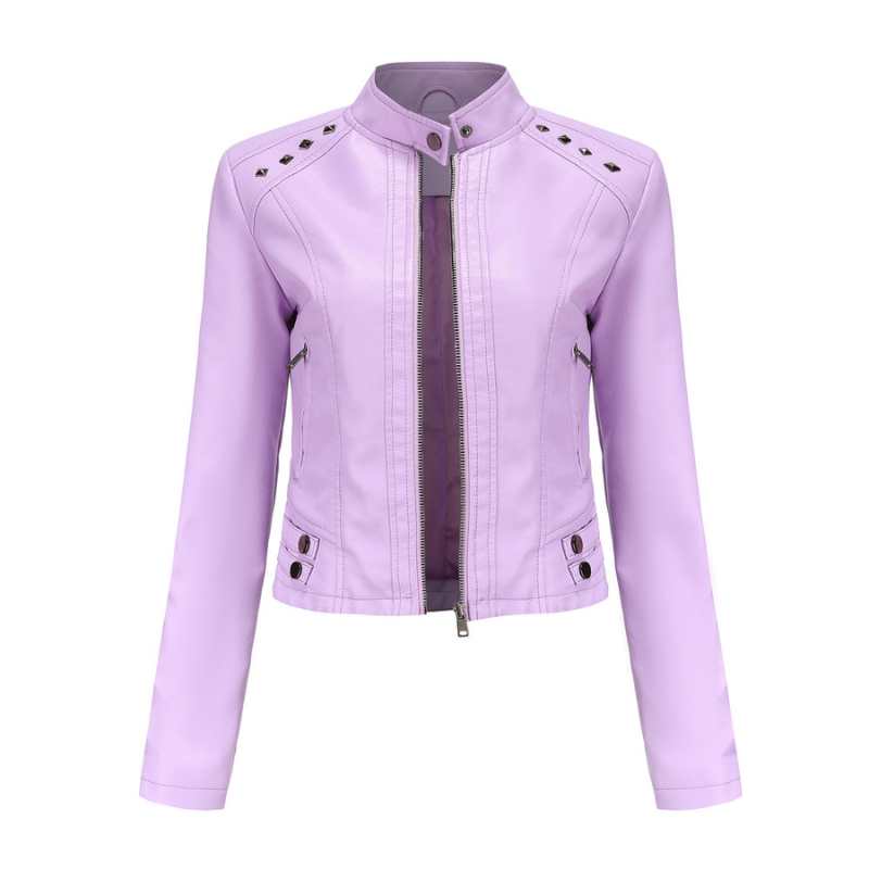 Women’s Faux Leather Jacket in Solid Colors, Heyang Industrial Co., Ltd 