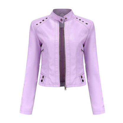 Women’s Faux Leather Jacket in Solid Colors, Heyang Industrial Co., Ltd 