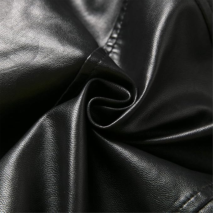 Women's Faux Leather Sherpa Lined Motorcycle Jacket Sheepskin Aviator Coat, Yiwu Cujia Trade Co., Ltd