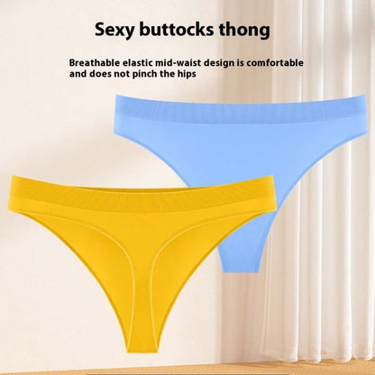 Women’s Mid-Rise Seamless Thong – Ultra Stretch, Invisible Fit Yiwu Cujia Trade Co., Ltd