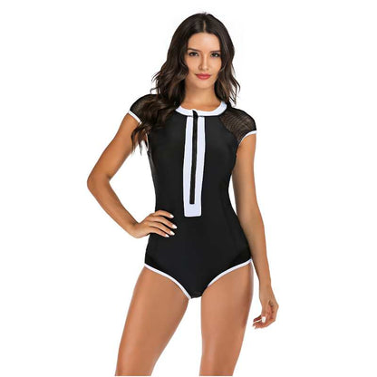 Women’s One-Piece Surf Swimsuit – Black, Zipper Front, Sleeveless, Yiwu Cujia Trade Co., Ltd Yiwu Cujia Trade Co., Ltd