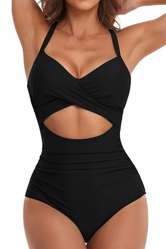 Women’s High-Waist Tummy Control Swimsuit – Wrap Tankini Style, Yiwu Cujia Trade Co., Ltd