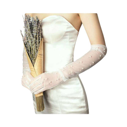 A.A.Y - Pearl Mesh Bride Gloves