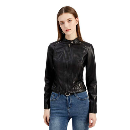 Women’s Studded Black Faux Leather Jacket Heyang Industrial Co., Ltd