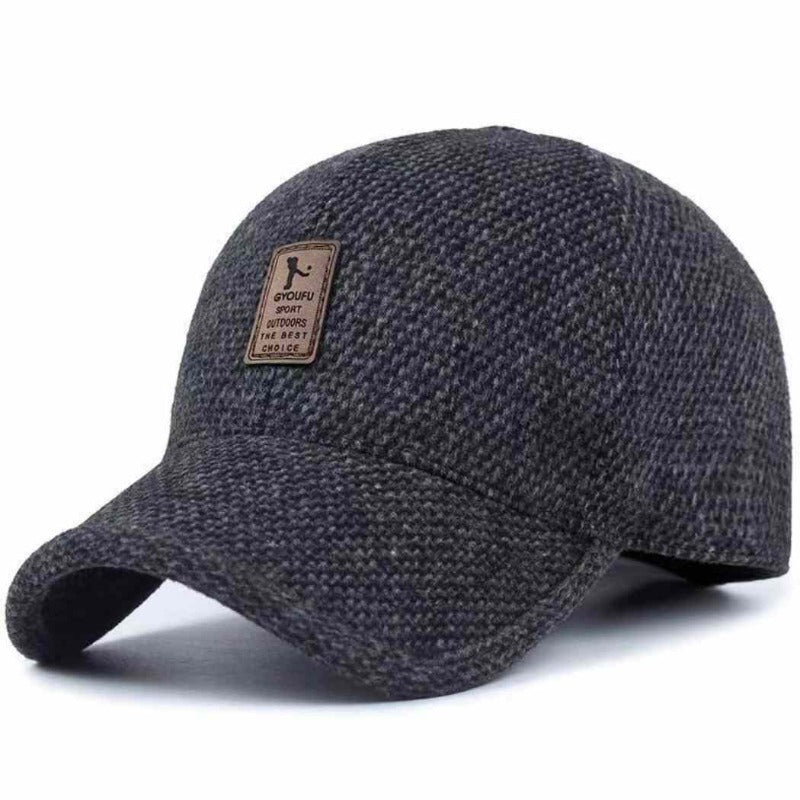 Unisex Wool Cashmere Baseball Cap - Casual - Coffee Grey with  Wide Brim - A.A.Y FASHION