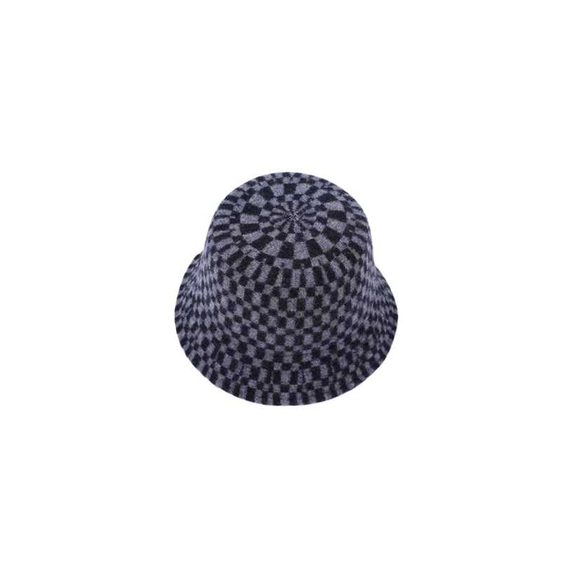 Wool Bucket Hat Checkerboard  - A.A.Y FASHION