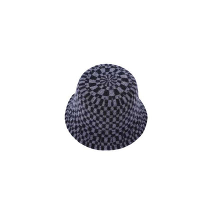 Wool Bucket Hat Checkerboard  - A.A.Y FASHION