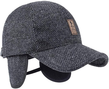 Woolen Peaked Baseball Cap Hat with Earmuffs Metal Buckle, Yiwu Cujia Trade Co., Ltd