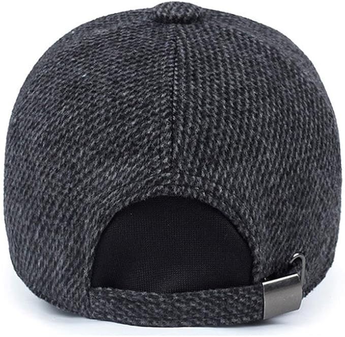 Woolen Peaked Baseball Cap Hat with Earmuffs Metal Buckle, Yiwu Cujia Trade Co., Ltd
