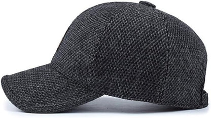 Woolen Peaked Baseball Cap Hat with Earmuffs Metal Buckle, Yiwu Cujia Trade Co., Ltd