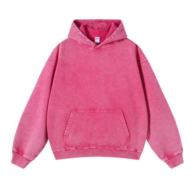 Women’s Oversized Acid Wash Hoodie – Heavyweight Cotton Sweatshirt, Yiwu Cujia Trade Co., Ltd