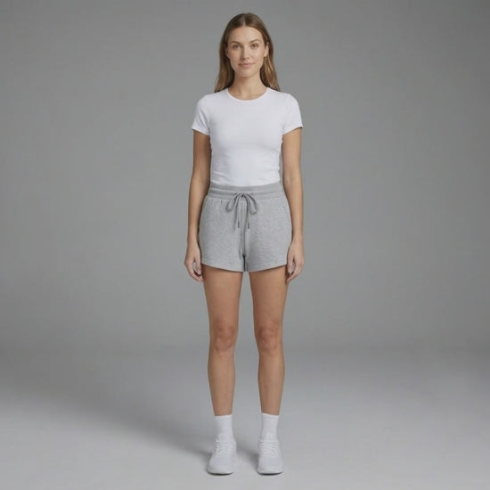 A.A.Y CORE Women’s High‑Waisted Drawstring Sweat Shorts – Summer Lounge & Workout Shorts with Pockets, ODMPOD