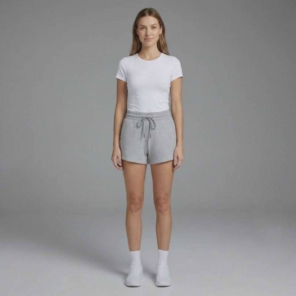 A.A.Y CORE Women’s High‑Waisted Drawstring Sweat Shorts – Summer Lounge & Workout Shorts with Pockets, ODMPOD