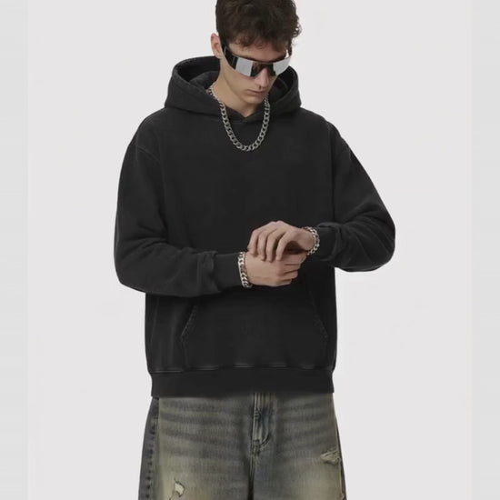 A.A.Y CORE Mens Heavyweight Acid Washed Hoodie,BuckyDrop