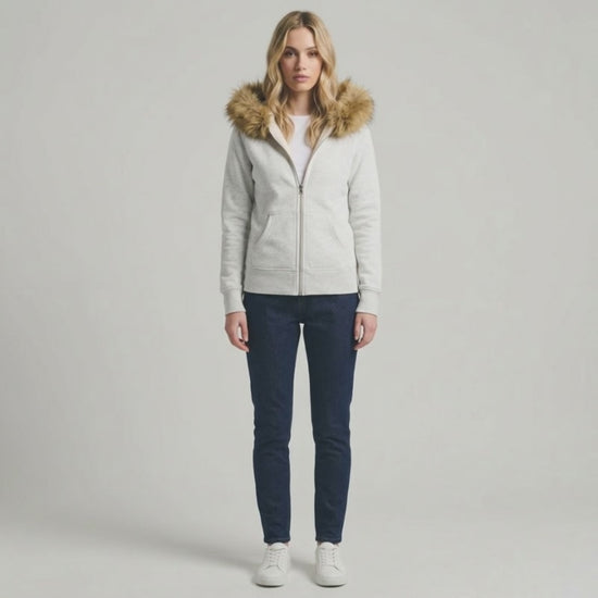 A.A.Y CORE Women’s Faux Fur Hooded Zip Jacket, PODpartner
