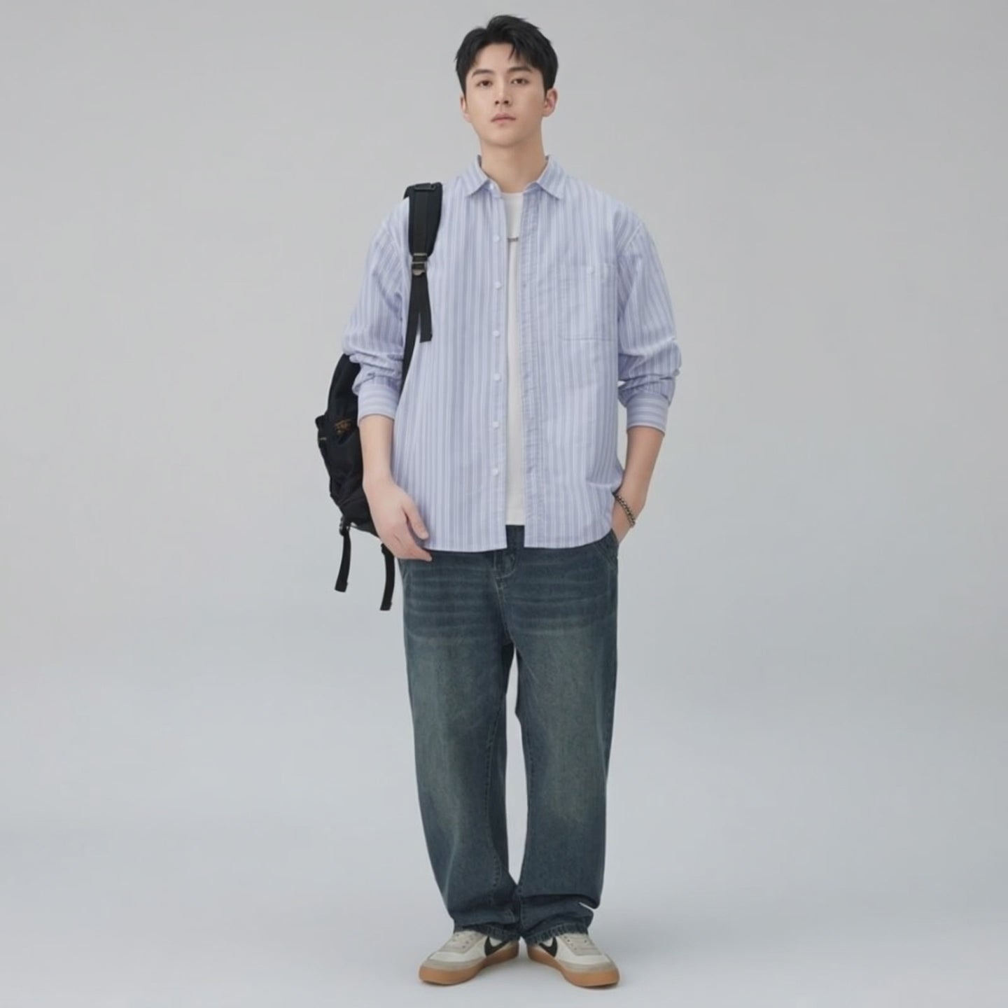 A.A.Y CORE Premium Cotton Striped Shirt, BuckyDrop