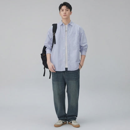A.A.Y CORE Premium Cotton Striped Shirt, BuckyDrop