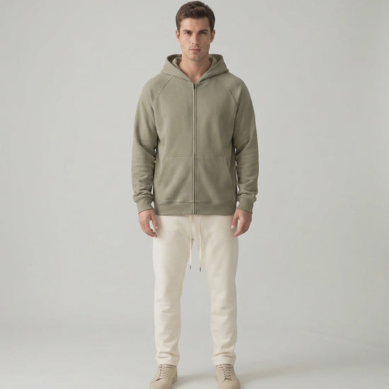 A.A.Y CORE Men’s Heavyweight Full‑Zip Hoodie – 100% Cotton, PODpartner