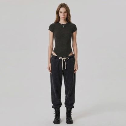 A.A.Y CORE Women’s Short Sleeve Crewneck Bodysuit – Cotton Basic Tee, ODMPOD