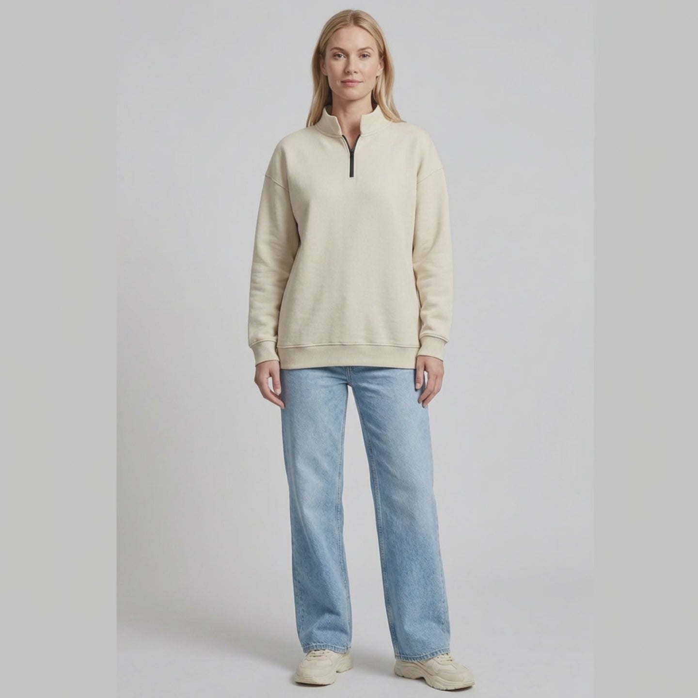 A.A.Y CORE Women’s Heavyweight Quarter‑Zip Sweatshirt, PODpartner