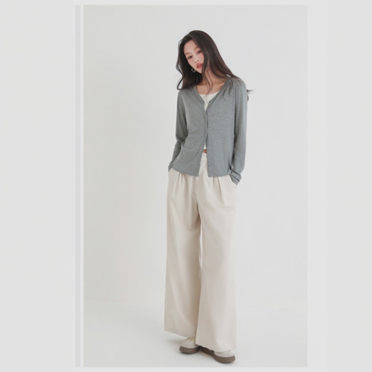 A.A.Y CORE Lightweight V-Neck Cardigan Sweater, BuckyDrop