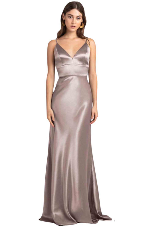 Satin Evening Dress - Bridesmaid Dress - A.A.Y FASHION